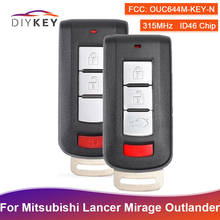 DIYKEY-funda de mando a distancia inteligente FCC: OUC644M-KEY-N para Mitsubishi Lancer, espejismo, Outlander 2008, 2009, 2010-2020, 4 botones, 315MHz, ID46 2024 - compra barato