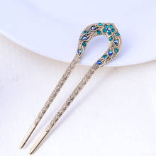 Vinatage Gold Crystal Hair Pins for Women Hair Jewelry Accessories Alloy Wedding Bridal Hair Sticks  Bridal Headpiece 2024 - buy cheap