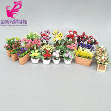 1:12 scale dollhouse flowers green plant Decoration diy ob11 1/8   1/12 bjd accessories for barbie blythe doll 2024 - buy cheap