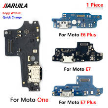 For Moto E6 Plus USB Charging Port Connector Board Flex Cable With Microphone For Moto E7 Plus One Fusion One Hyper One Macro 2024 - buy cheap
