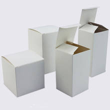 Caixas dobráveis de papel kraft, 50 peças pequenas artesanais diy caixas de embalagem de presentes caixa de papelão natural para suprimentos de festa 2024 - compre barato