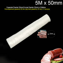 5 Meters Food Grade Casings for Sausage Salami Wide 50mm Shell for Sausage Maker Machine Hot Dog Plastic Casing Inedible Casings 2024 - buy cheap