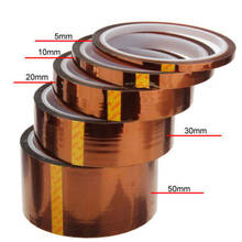 electric tape 1pc 5/10/20/30/50mm100ft Heat Resistant High Temperature Polyimide Kapton Tape 33M 2024 - buy cheap