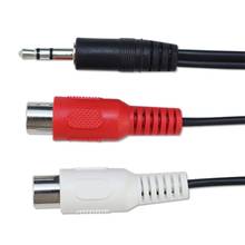 3.5 mm Jack Stereo1 Male to 2 RCA Female Audio Cable Adapter for Computer Speaker Earphone Headphone Connector 2024 - buy cheap