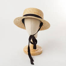Шляпа женская Соломенная с лентой и широкими полями, Панама от солнца, Пляжная Складная шапка, лето 2021 2024 - купить недорого