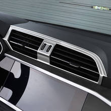 Embellecedor de la cubierta de la etiqueta engomada del marco de la decoración de la salida del aire acondicionado de la consola central para Audi Q3 2019 LHD, accesorios interiores del coche 2024 - compra barato