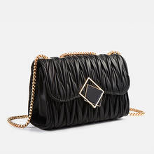 2021 New Trendy Fashion leather pleated handbag Chain Single Shoulder Purses Crossbody Satchels Handbags Luxury Designer 2024 - buy cheap