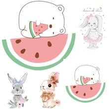watermelon vinyl transfer iron on transfers for clothing cartoon cat patch applique easy printed transfer stickers on t-shirt 2024 - buy cheap