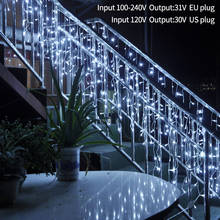 Waterproof 3.5m 96 leds LED Curtain Icicle String Lights Holiday Festival Wedding Christmas Fairy Lighting Garlands Decoration 2024 - buy cheap