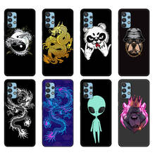 Black tpu Case For Samsung galaxy A32 A42 A52 A72 4g 5g S21 PLUS ultra back cover dragon 2024 - buy cheap