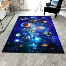 Tapete universo star sky 3d, tapete de mesa de café para sala de estar, tapete planetário para crianças, quarto de cabeceira lavável 2024 - compre barato