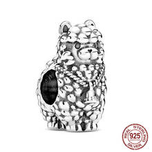 Bonito 925 prata esterlina animal alpaca encantos contas caber pandora original pulseiras feminino diy jóias fazendo 2024 - compre barato