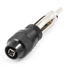 Adaptador de antena para rádio de carro 2 peças, am/fm, plugue macho, conector preto 2024 - compre barato