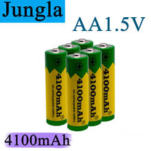 2021Brand AA rechargeable battery 4100mah 1.5V New Alkaline Rechargeable batery for led light toy mp3 2024 - buy cheap