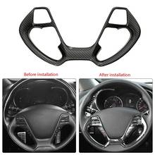 Abs de fibra de carbono interior volante decoração capa guarnição para kia forte k3 2016-2018 estilo do carro 2024 - compre barato