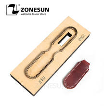 ZONESUN, изготовленный по индивидуальному заказу, высечка кожи, ремесло, сделай сам, кольцо для ключей, деревянное, искусственное перфорирование, брелок для ключей, режущая пресс-форма 2024 - купить недорого