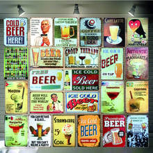 Cocktail Tin Signs Drink Metal Plate  Wall Pub Shop  Restaurant Cafe Home Art Decor Vintage Iron Poster Cuadros  5691A 2024 - buy cheap