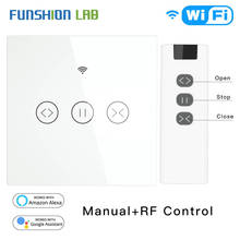 RF WiFi Smart Touch Curtain Blinds Roller Shutter Switch Tuya Smart Life App Remote Control,Work with Alexa Echo Google Home 2024 - buy cheap
