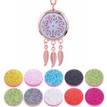 Rose gold Flower Aromatherapy Dreamcatcher Open Lockets Pendant Perfume Essential Oil Diffuser Necklace with 10 pcs pad 2024 - buy cheap