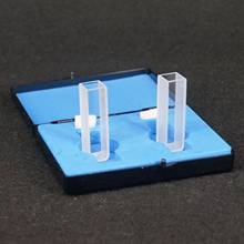 Acid and Alkali Resistant A Box With 2pcs 3.5ml 10mm Path Length JGS1 Quartz Cuvette Cell With Lid For Spectrophotometers 2024 - buy cheap