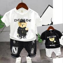 Children's Sets Infant Kids Boys Clothes Children Clothing Sets Summer Baby Boys Cute Bear T-Shirt + Shorts 2pcs/Set 2-7Year 2024 - buy cheap