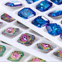Pedras de vidro luxuosas de princesa 10x10mm, pedras de lótus k9, strass artesanal, contas soltas, cristal, acessórios decorativos diy de joias 2024 - compre barato
