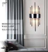 Criativo de luxo dourado interior sala estar lâmpada parede cristal lâmpada cabeceira led pós moderno clássico hotel corredor luz 2024 - compre barato