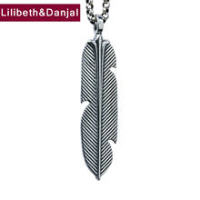 Cadena de cuero con plumas de estilo indio para hombre y mujer, collar con colgante de plata de ley 925, regalo de Navidad, P26, 2020 2024 - compra barato