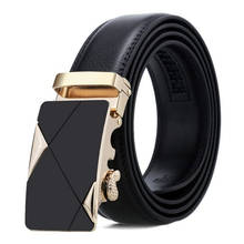 FRALU-Cinturón de piel de vaca con hebilla automática para hombre, cinturón de lujo de 110cm-150cm, nuevo 2024 - compra barato