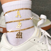 A-Z Letter Boho anklets for women Initial Bracelet on the leg bobby socks bracelet for ankle Beach tobillera Beach Jewelry Gift 2024 - buy cheap