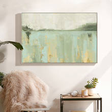 Lake Abstract Painting Canvas Art Large Wall Art Minimalist Painting Hand Painted Painting Minimal Art For Modern Home Decor 2024 - купить недорого