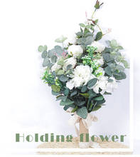Свадебное украшение, белые Искусственные цветы ручной работы, букет невесты Mori Girl sytle 2024 - купить недорого
