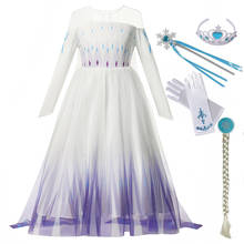 Elsa 2 Custume for Little Girls Princess Dress up Party Kid Snow Queen Cosplay Disguise 2020 New Elsa Carnival Clothes Halloween 2024 - buy cheap