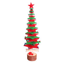 DIY Snowman Christmas Tree Desktop Painted Hollow Wood Assembled Decorations Non-Woven Home Bar Xmas Table Ornaments 2024 - buy cheap