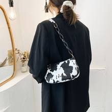 Модная сумка для покупок из коровьей кожи, портативная женская кожаная сумка на плечо в стиле ретро, маленькие кошельки и сумочки, женская сумка-багет, сумка 2024 - купить недорого