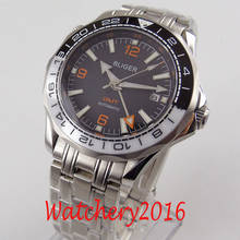 BLIGER Design Brand Luxury Watch Automatic Black Watch Stainless Steel Business gmt Sapphire Ceramic Bezel Mechanical Mens Watch 2024 - buy cheap