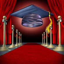 Laeacco Congratulation Graduation Party Decor Poster Red Carpet Curtain Stage Photography Background Customized Photo Backdrop 2024 - buy cheap