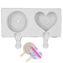 Kapmore Ice Pop Mold DIY Lollipop Shape Ice Cream Mold Heart Shaped Popsicle Mold With Sticks DIY Ice Cream Tools Accessories 2024 - buy cheap