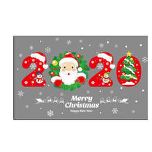 2020 Новогодние рождественские наклейки на стену с изображением снеговика Санта Клауса, наклейки на окна, рождественские украшения для домашнего декора 2024 - купить недорого