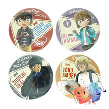 Detective Conan Anime Badge Shinichi Conan Ai Haibara Shuichi Akai Tooru Amuro Bourbon Climing Mountains Metal Badge Brooch Pins 2024 - buy cheap