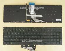 Новая испанская клавиатура Teclado для HP Pavilion Power 15-CB 15-CB000 15-cb000ns 15-cb004ns 15-cb005ns зеленая подсветка, без рамки 2024 - купить недорого