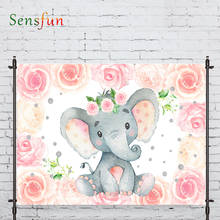 LEVOO-Fondo de fotografía de vinilo, telón de fondo de pintura de elefante, Princesa, cumpleaños, sesión fotográfica, decoración de tela, novedad 2024 - compra barato