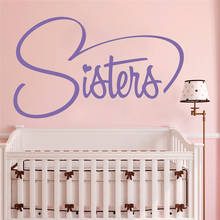 Sisters family wall sticker kids room decoration accessories sticker sisters decal vinyl wall decals girls room home decor HY303 2024 - buy cheap