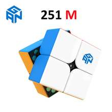 Gan 2x2 magnético gancube 2x2x2 velocidade cubo 51mm gan251 m 49mm gan249 v2 m 2x2 magnético cubo mágico quebra-cabeça adesivos crianças brinquedos 2024 - compre barato