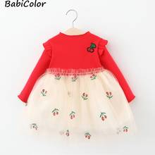 New Christmas Plaid Lace Patchwork Long Sleeve Knee-Length Tutu Dress Outfit Toddler Kids Baby Girls Cute Dress 2024 - buy cheap