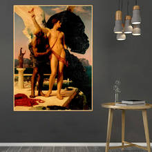 Pintura al óleo de Citon para decoración moderna del hogar, lienzo de arte de pintura al óleo de fredic Leighton, Icarus y Daedalus, póster de imagen 2024 - compra barato