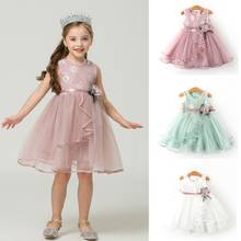 2 4 6 Yrs Baby Girl Summer Princess Dress Flower Kids Party Dresses Tulle Tutu Clothes 2021 Spring Casual Wear Birthday Vestidos 2024 - buy cheap