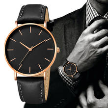 Business Men Watch 2019 New Fashion Rose Gold Dial Classic Leather Men Watches Casual Quartz Clock Relogio Erkek Kol Saati 2024 - buy cheap