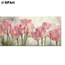 New Diamond Painting 5D Full Square/Round Drill Flowers Pink Tulips Daimond Rhinestone Embroidery Painting Cross Stitch Kit M572 2024 - buy cheap