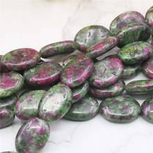 Miçangas soltas pedra de malcedônia epídota verde ou vermelha, 13x18mm, faça você mesmo, jaspe naturais feitos à mão, design de fabricação de joias 2024 - compre barato